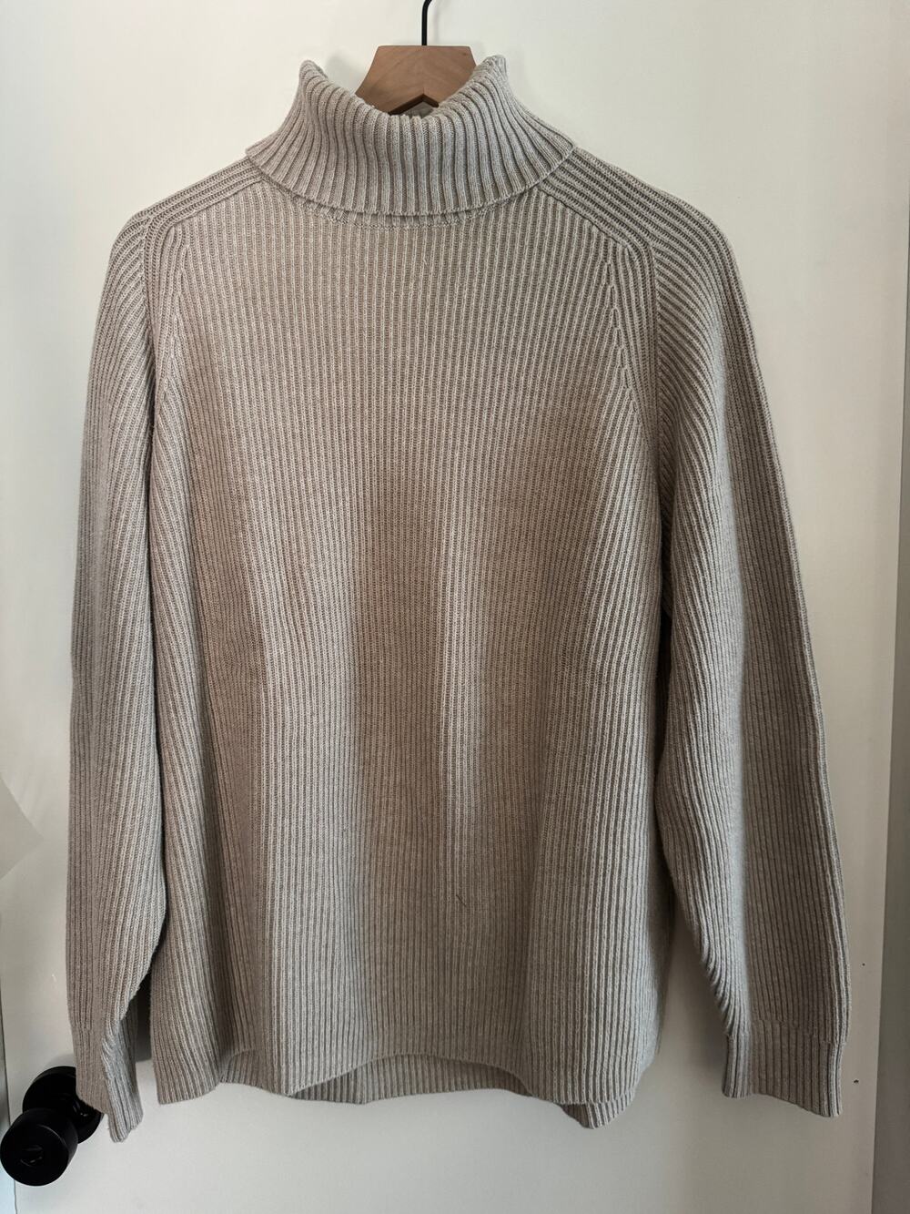 GAP tan 100% cotton ribbed turtleneck sweater - XXL